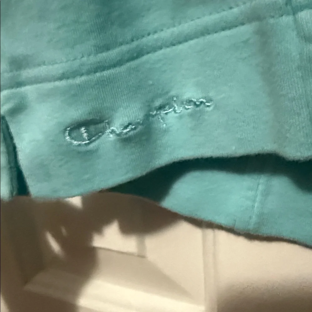 Champion {Girls Large} Aqua Blue Quarter- Zip Hoodie